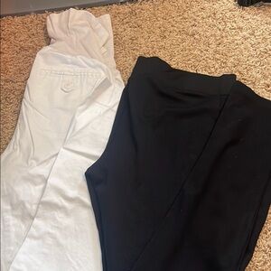 Maternity White and Black Pants Set